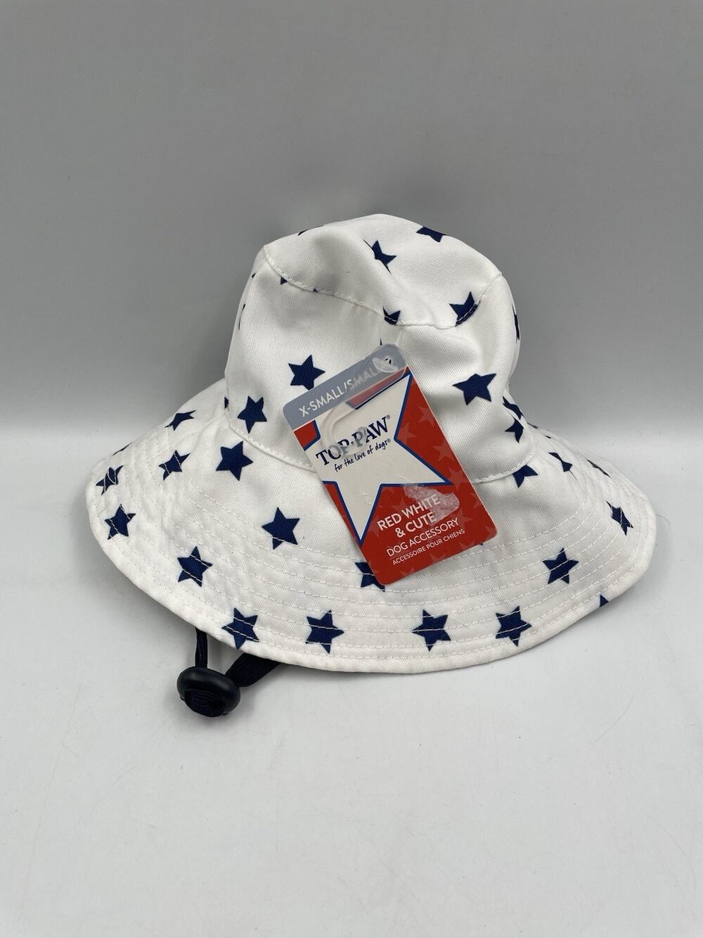 Top Paw - Dog Hat -Medium/Large - Red White and Cute 4th of July Theme Stars